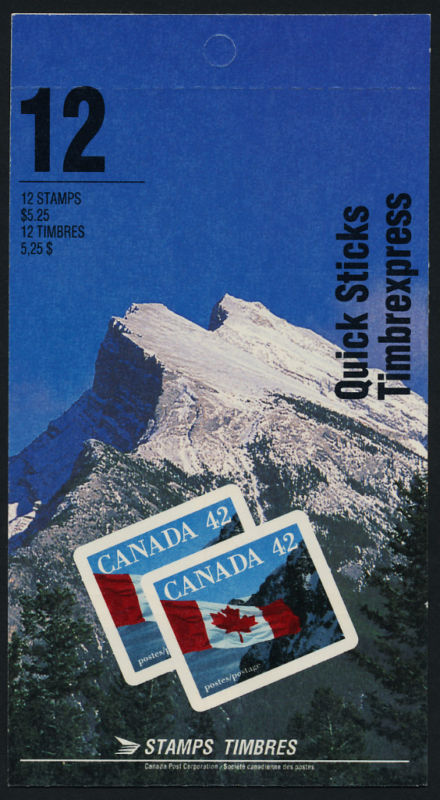 1992 CDN - BK141b (SB127) $5.00 42¢ Flag Definitive (Mount Left)